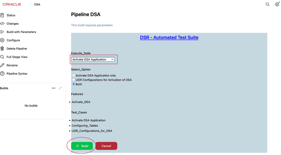 Activate DSA Application Activate DSA Application