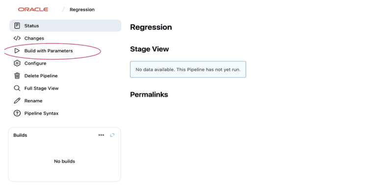 Build with parameters Build with parameters