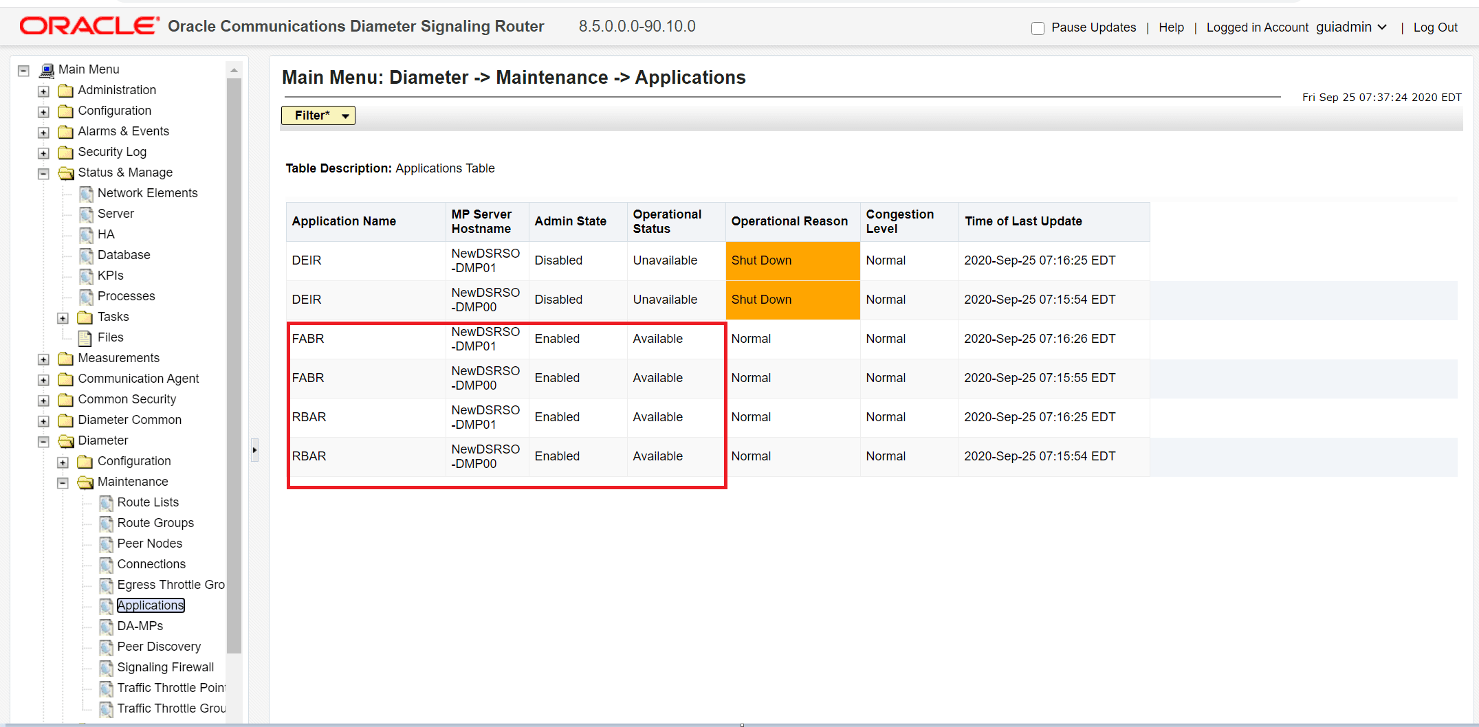 RBAR and FABR Enabled RBAR and FABR Enabled