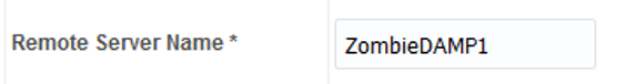 Remote server name Remote server name