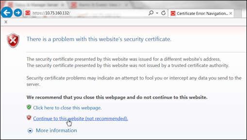 Certificate Error