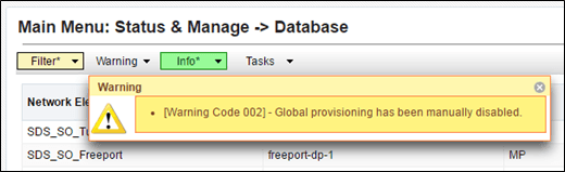 Warning banner Warning banner