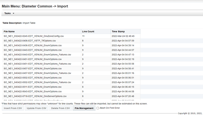 Import Page