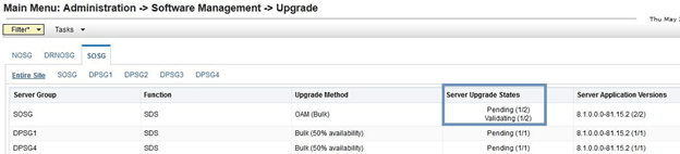 Site Upgrade Monitoring