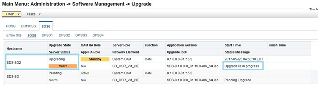 Server Group Upgrade Monitoring