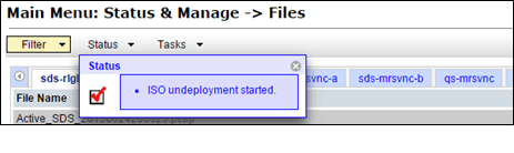 ISO undeployment message