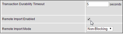 Remote Import Enabled