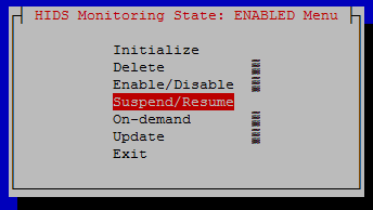 Suspend or Resume in Enabled Menu
