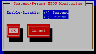 Suspend or Resume HIDS