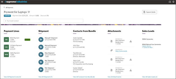 このスクリーンショットは、「営業リード」パネルに表示されている新しいリードを示しています。