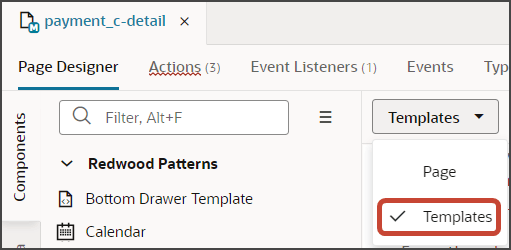 このスクリーンショットは、テンプレートを編集する方法を示しています。