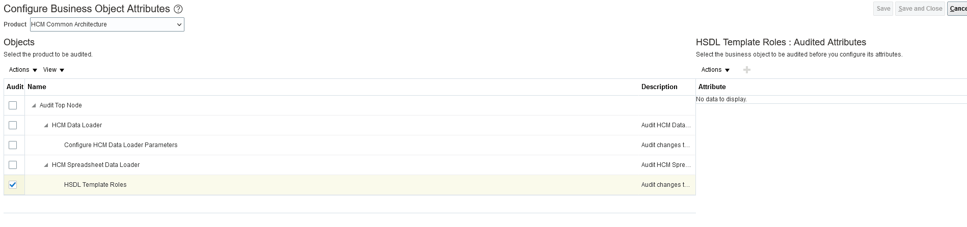 ビジネス・オブジェクト属性の構成
