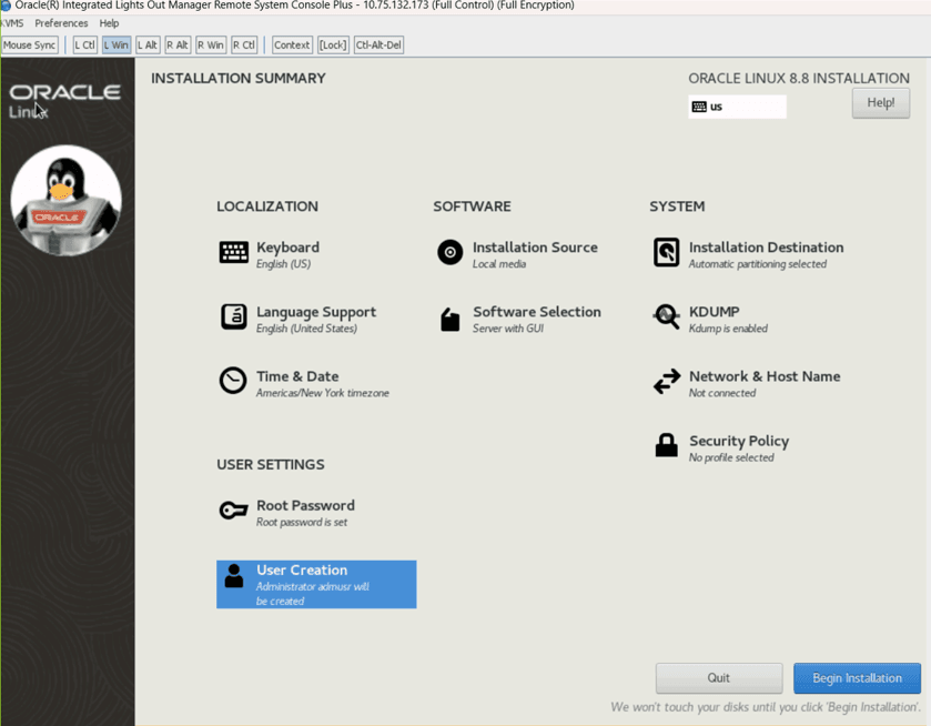 User creation User creation