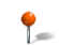 Pin indicating a location found in a proximity search