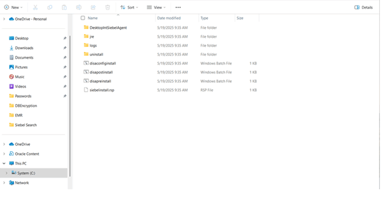Installation folder names