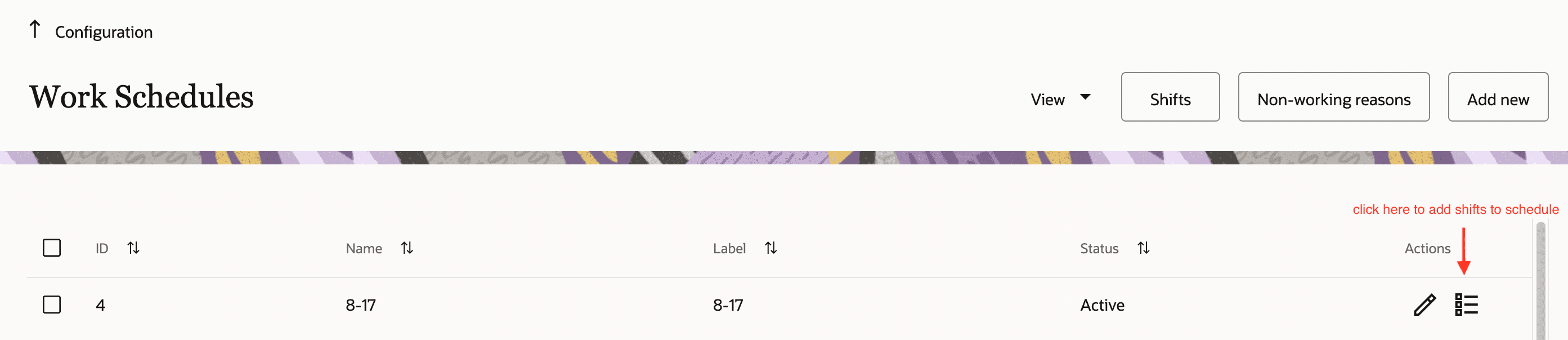 Location of the Activities Icon.