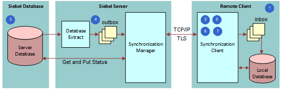 How Siebel Remote Extracts a Local Database: This image is described in the surrounding text.