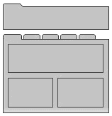 Generic Layout of the DotComViewDetailMultiChild Template. This image is described in surrounded text.