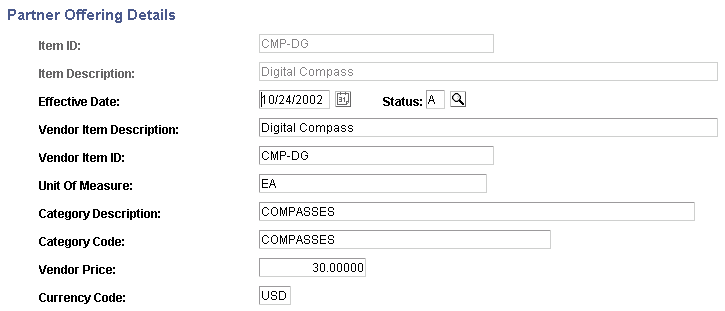 Partner Offering Details page