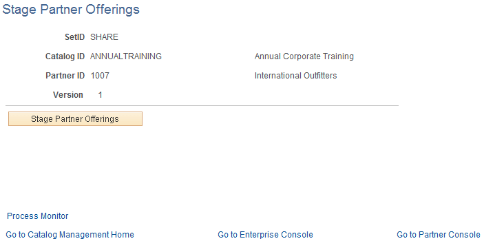 Stage Partner Offerings page