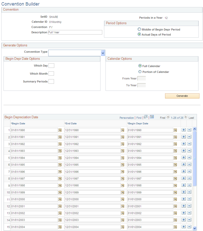 Convention Builder page