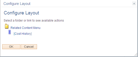 Configure Layout page