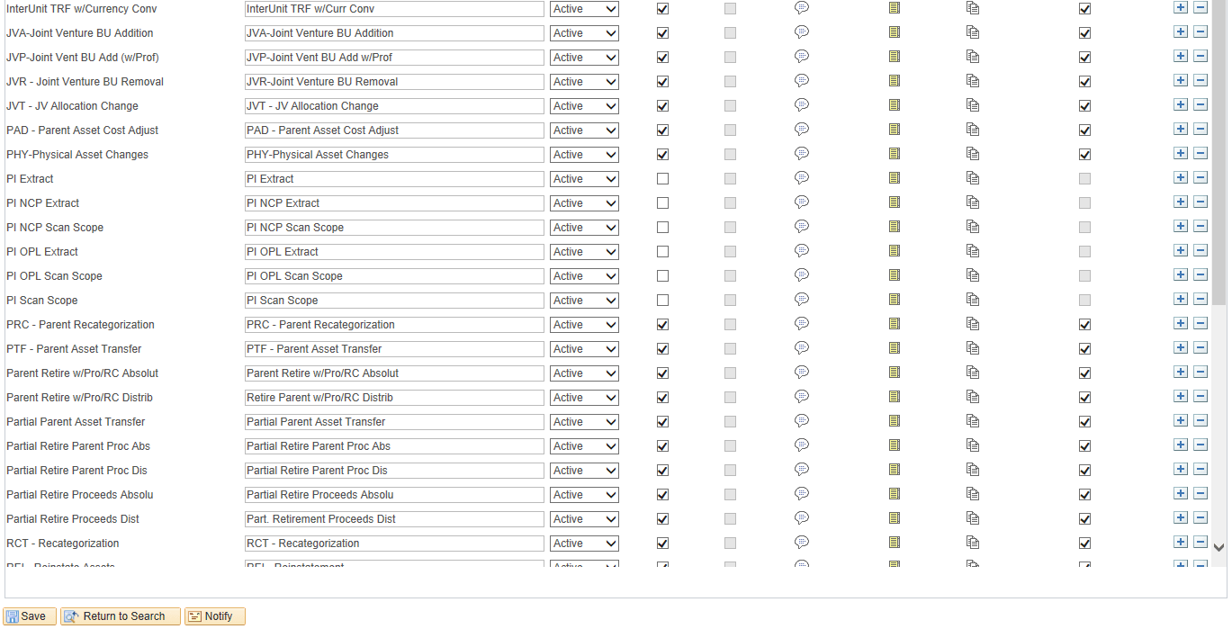 Mass Transactions List page (2 of 2)