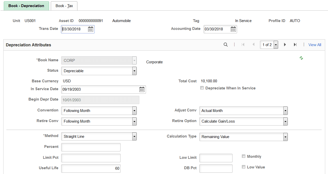 Book - Depreciation page (1 of 2)