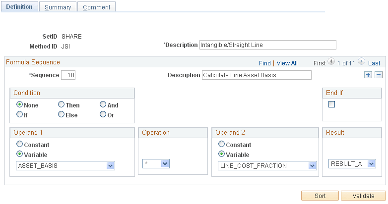 User Defined Methods - Definition page