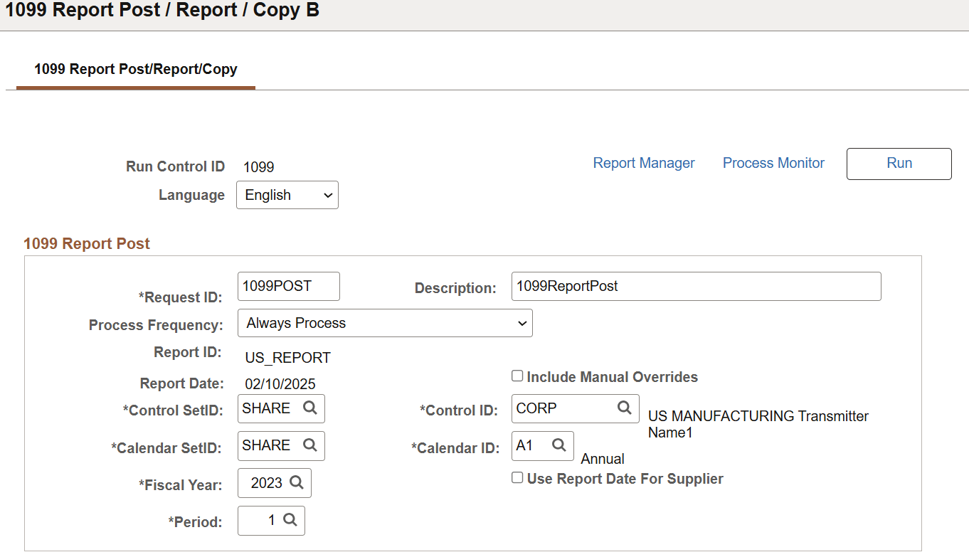 1099 Report Post Report Copy B Page (1 of 2)
