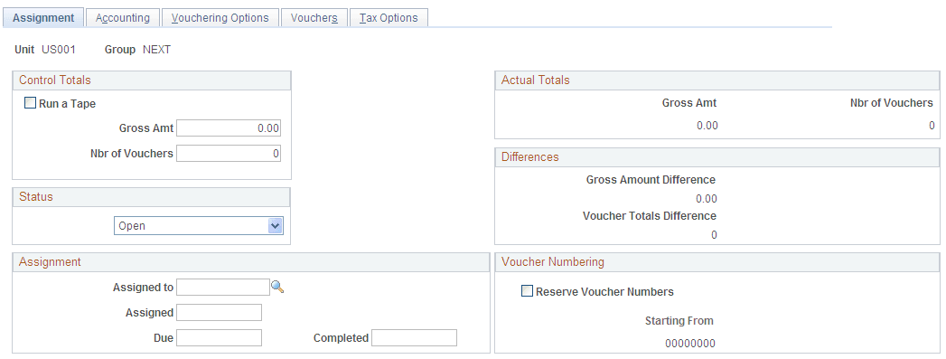Group Information - Assignment page