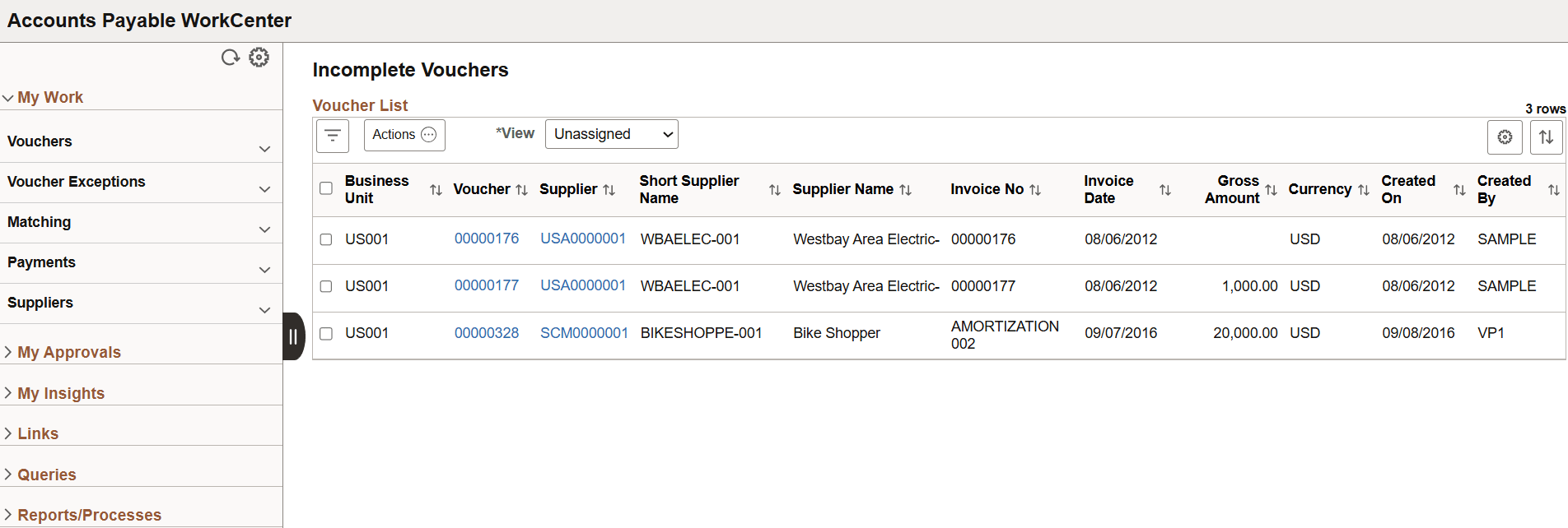 Payables WorkCenter with Work Management PI54