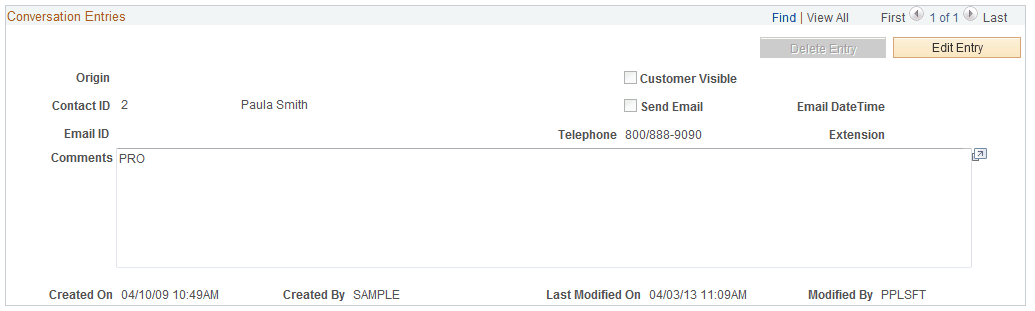 Conversations page with promise of payment (2 of 2)
