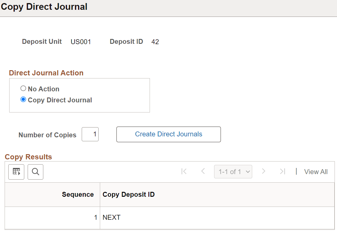 Copy Direct Journal Page