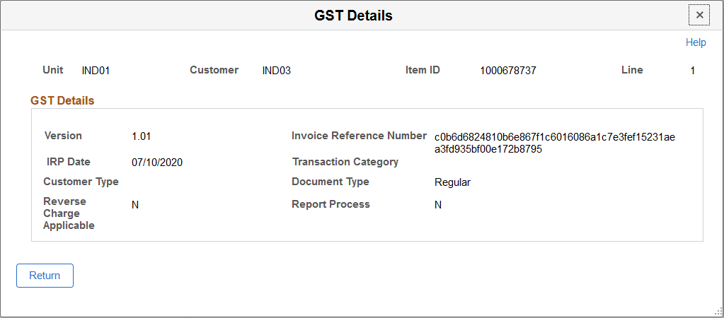 GST Details Page