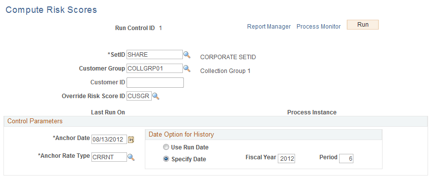 Compute Risk Scores page