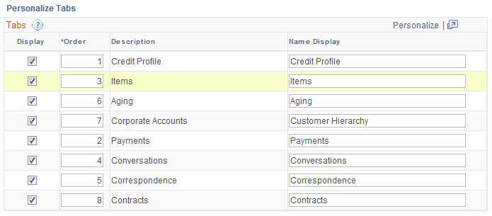 Personalize Content setup page (2 of 2)