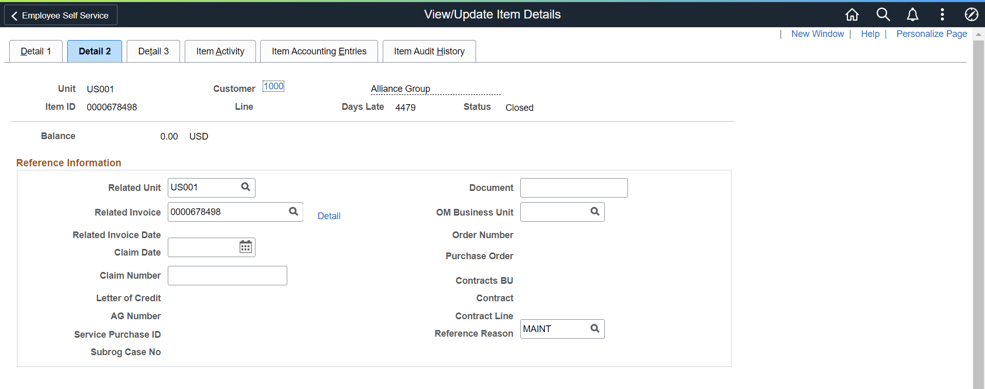 View Update Item Details Detail 2 (1 of 2)