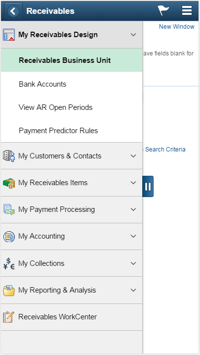 (Phone) Receivables page