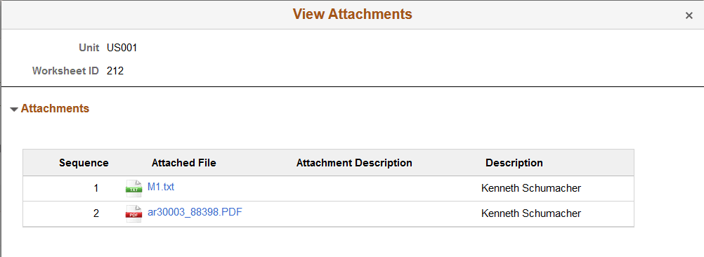 View Attachments page (LFF)