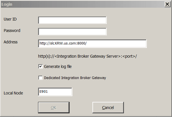 Login window for the AR Excel Deposit Upload spreadsheet