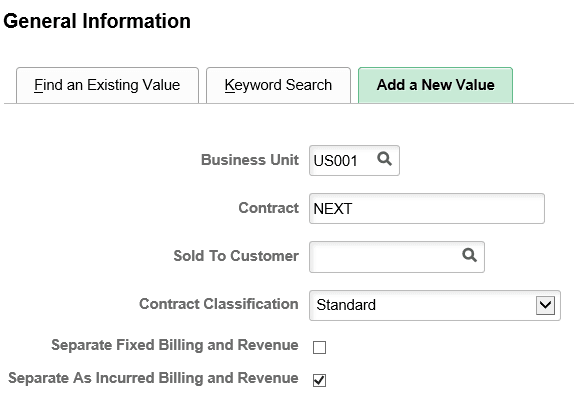 Contracts General Search Page