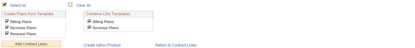 Add Contract Lines page (2 of 2)
