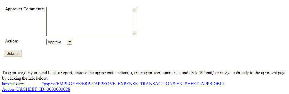 Expense Report Approval email (2 of 2)