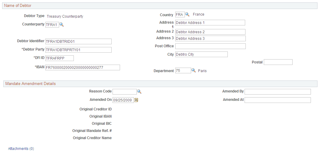 Direct Debit Mandate for Counterparties page (2 of 2)