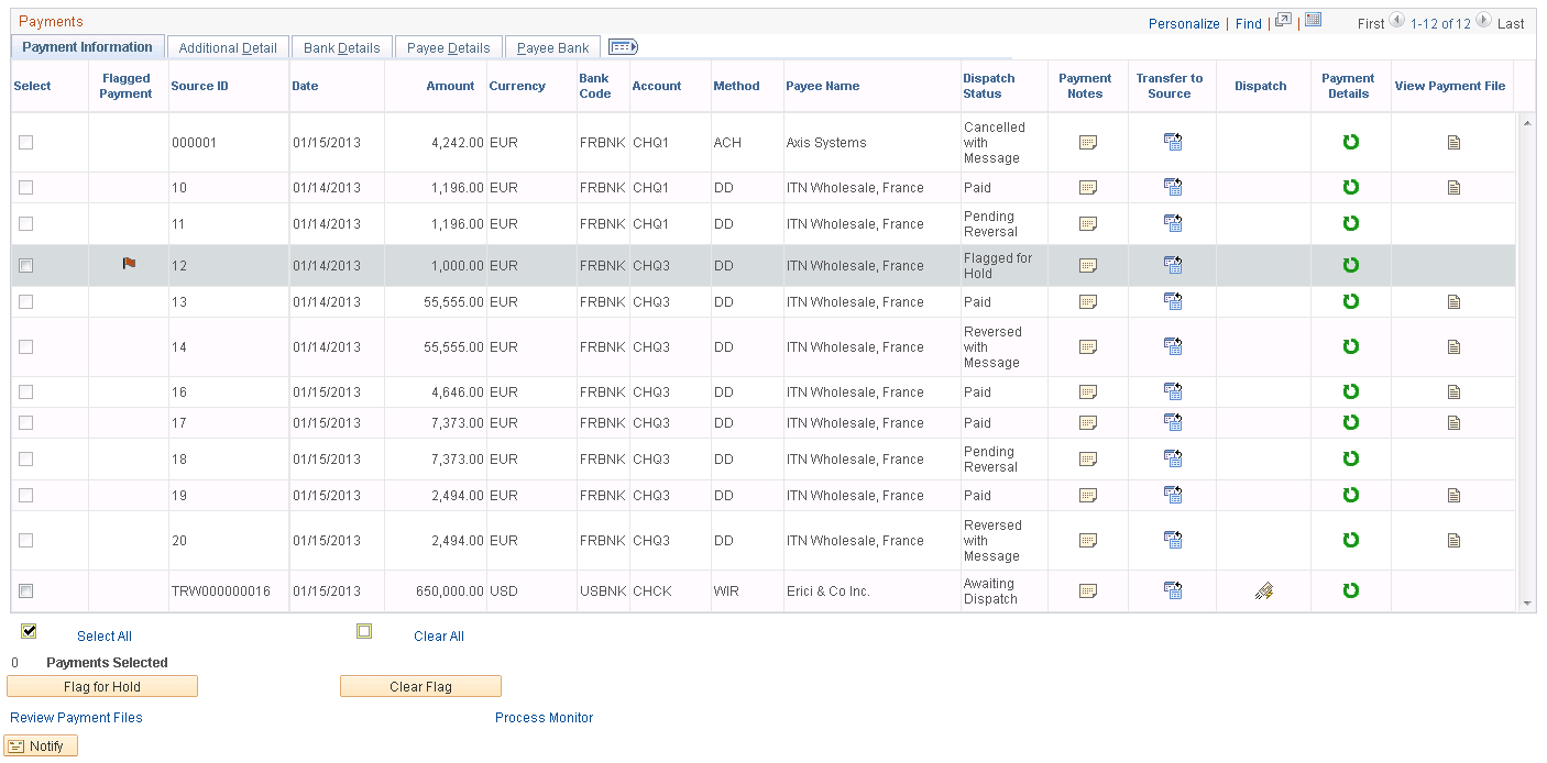 Review Payments - Payments page (2 of 2)
