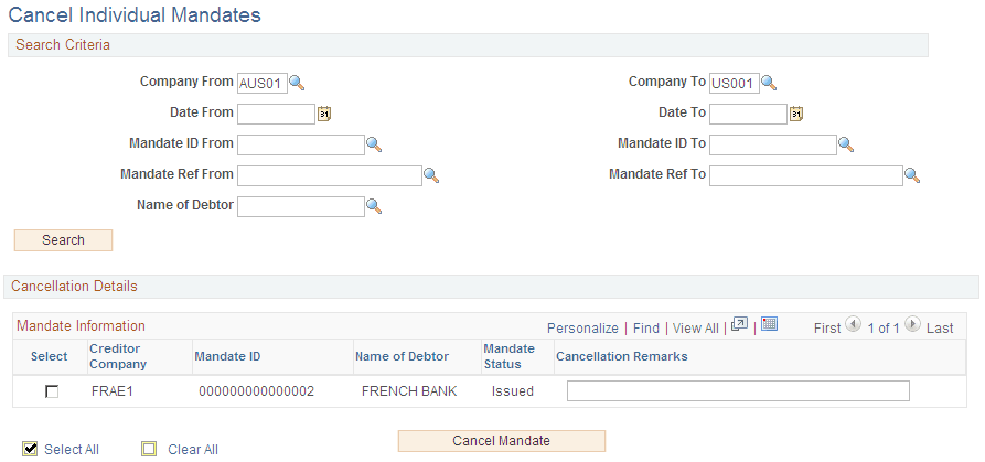Cancel Individual Mandates page