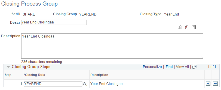 Closing Process Group page