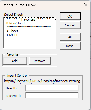 Import Journals Now - Alpha Sort - Favorite)
