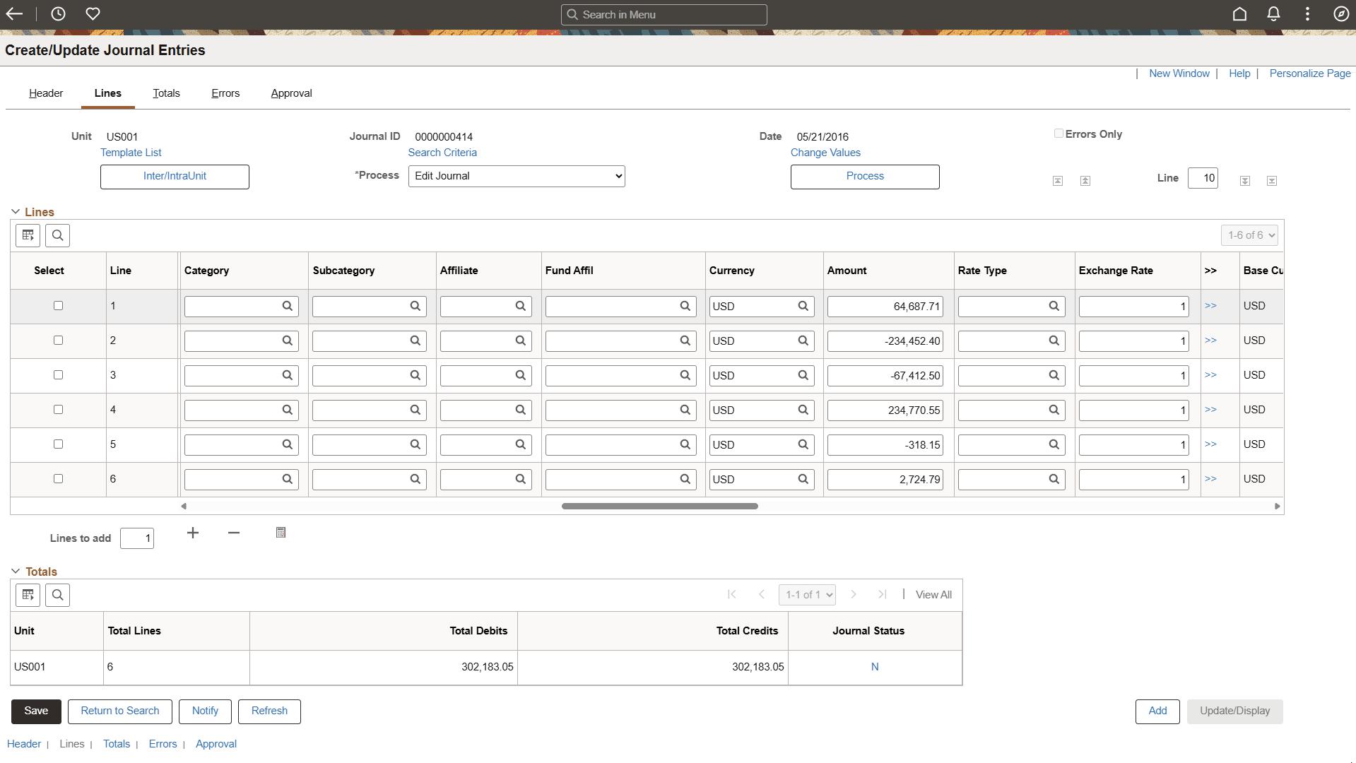 CreateUpdateJournalEntries - Lines (3 of 6)